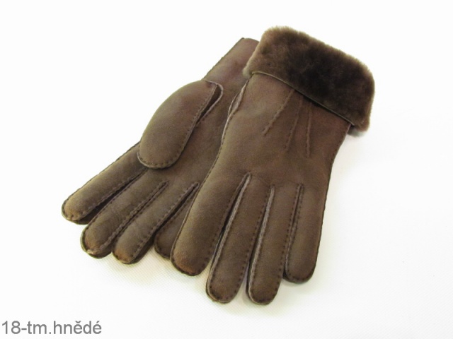 pánské kožešinové rukavice palcové 9½